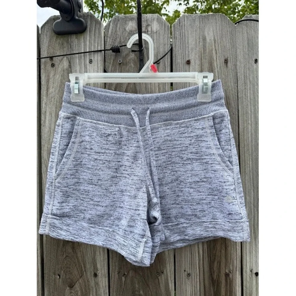 Athleisure Loungewear 90 Degree by Reflex Shorts XS Gray Space Dye Knit